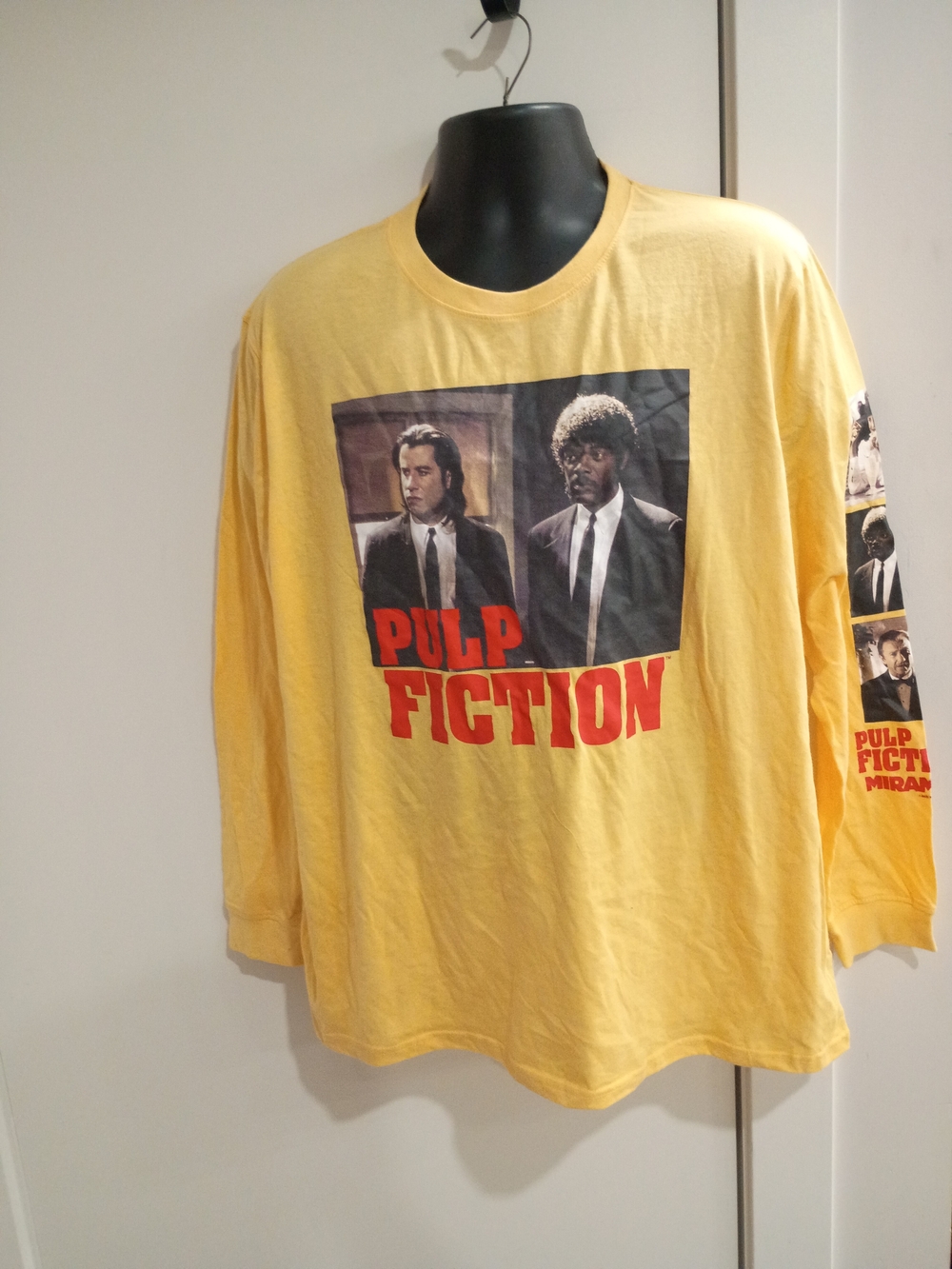 Yellow Pulp Fiction Long-Sleeve Graphic Tee